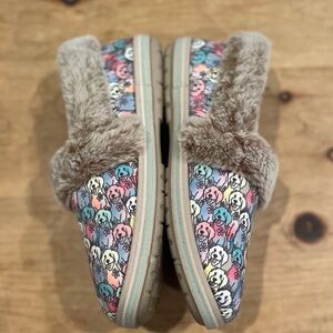 Bob’s Sketchers Too Cozy Dog Slip on loafers slippers memory foam faux fur 8.5